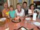 Claudine, FA, 40, with her husband, kids , and dad, on her birthday, june 2011.