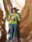 Brianna hiking slot canyons at Goblin State Park for Spring Break March 2010